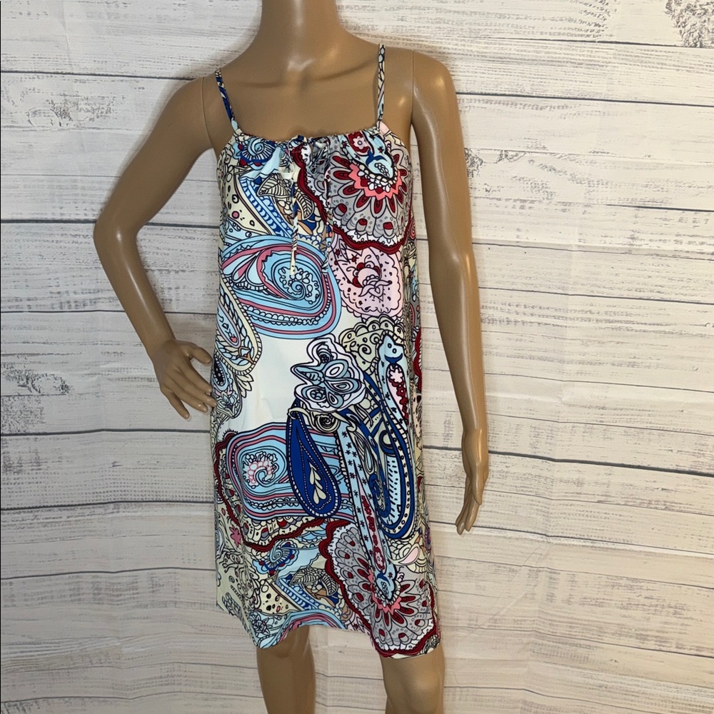 NWOT Light Blue Paisley Print Spaghetti Strap Dress